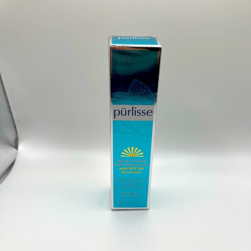 Purlisse- Blue lotus daily moisturizer with SPF 30 sunscreen. Protects and moist